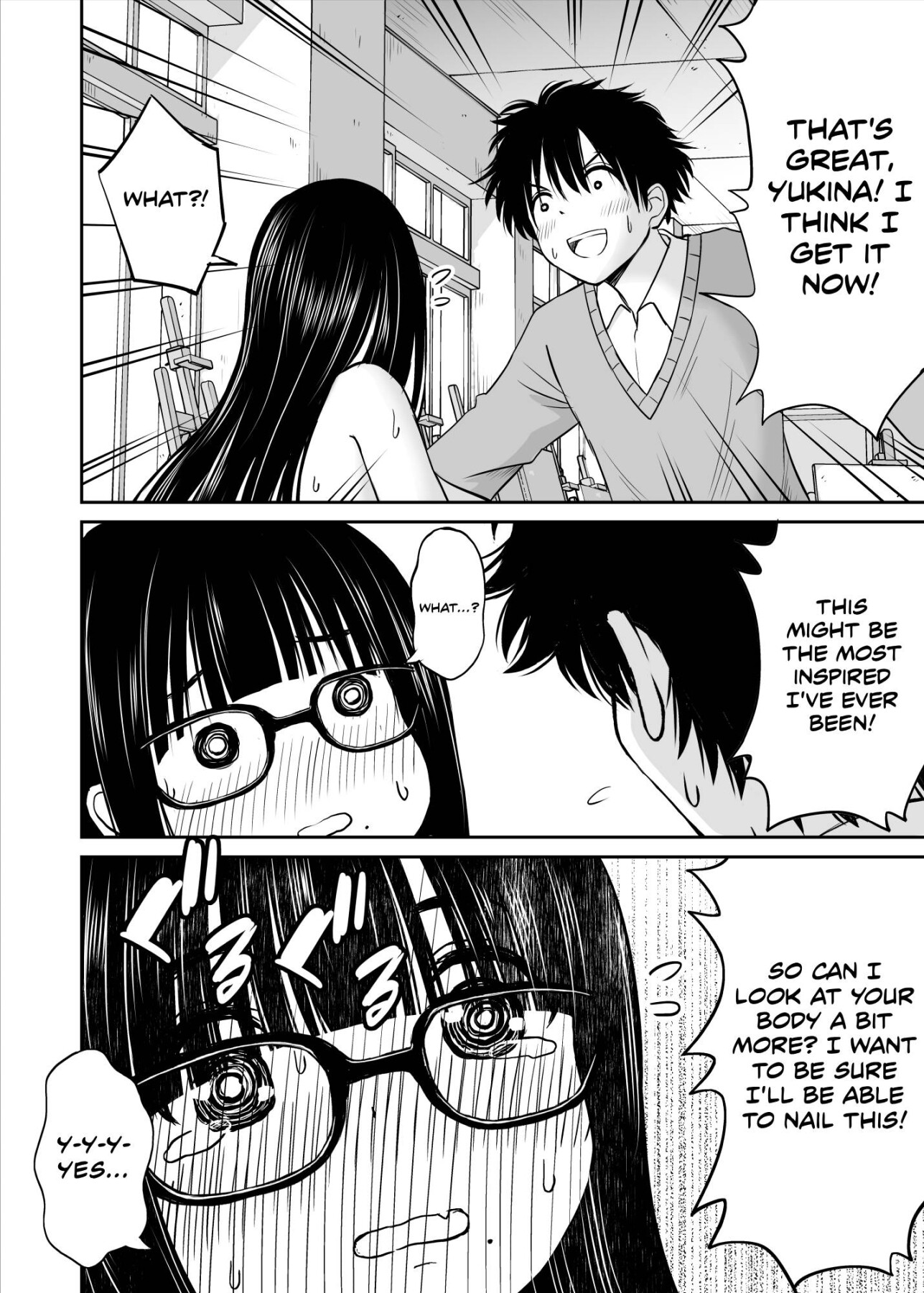 Hentai Manga Comic-My busty junior from the art club became a nude model and was so erotic that it made my art explode-Read-25